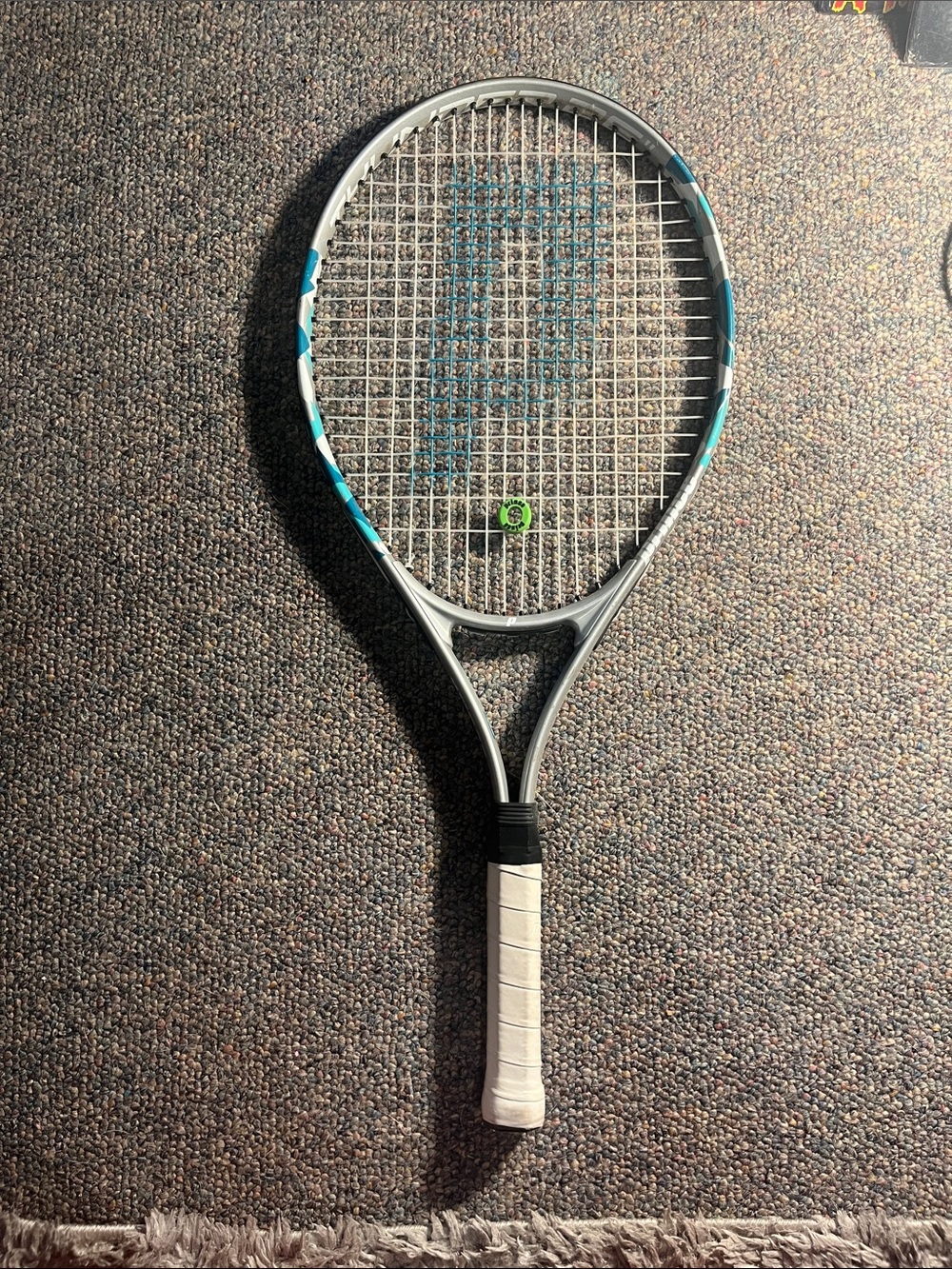 Prince Tennis Racket in Silver and Teal